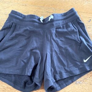 Two pack athletic comfy shorts one Nike one off brand both black